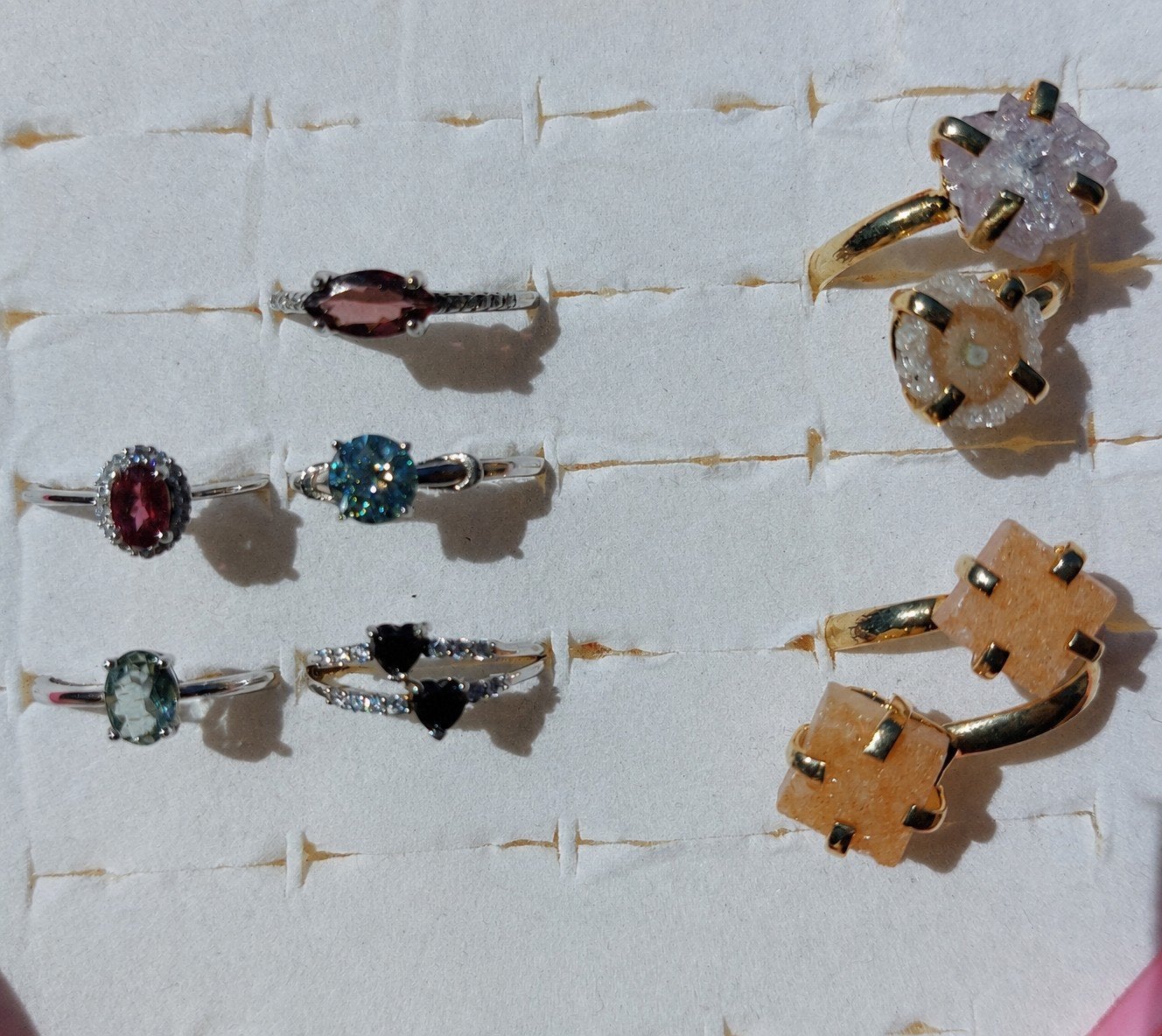 Complete set ringen. 5 zijn 925 zilver en 2 gold plated., Ophalen of Verzenden, Nieuw