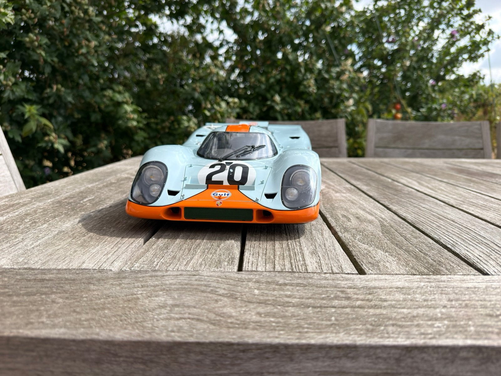 Porsche 917 - 1:8 schaalmodel, Hobby en Vrije tijd, Ophalen of Verzenden, Zo goed als nieuw, 1:5 t/m 1:8, Auto