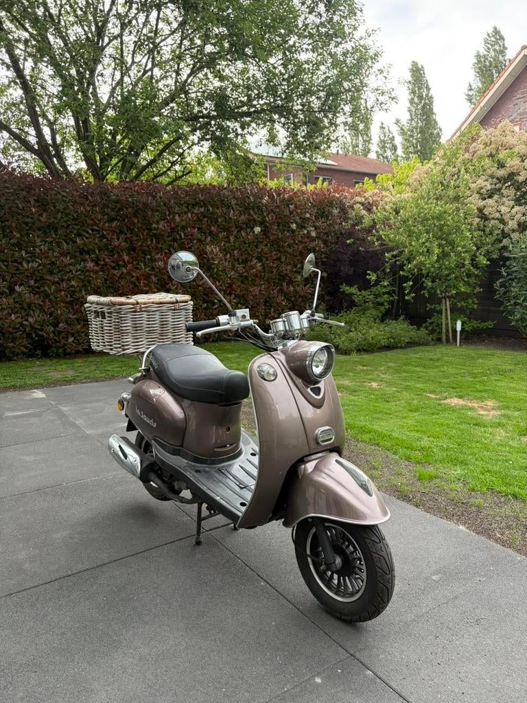 La Souris Retro Scooter 2019 - Zo goed als nieuw, 589 km, Fietsen en Brommers, Snorfietsen en Snorscooters, Ophalen of Verzenden