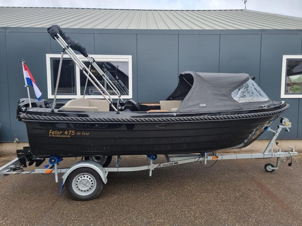 Felor 475 deluxe bj 2021 met 20PK tohatsu, Watersport en Boten, Gebruikt, 4 m, 1.00 - 1.50 meter, 80 cm