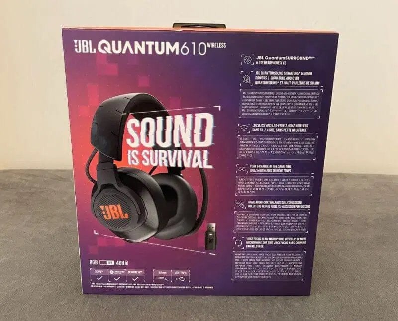 JBL Quantum 610 Wireless Gaming Headset - Zwart