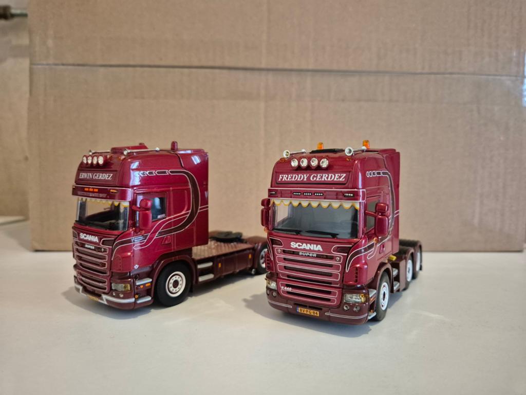 Wsi scania set gerdez, Hobby en Vrije tijd, Modelauto's | 1:50, Ophalen of Verzenden, Zo goed als nieuw, Bus of Vrachtwagen, Wsi