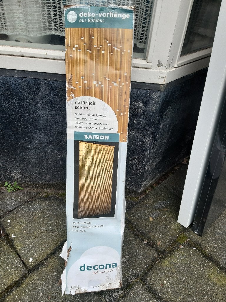 Rieten vlieggordijnen, van Decona, type Sigon, Ophalen, 90 cm, Geel, Overige typen