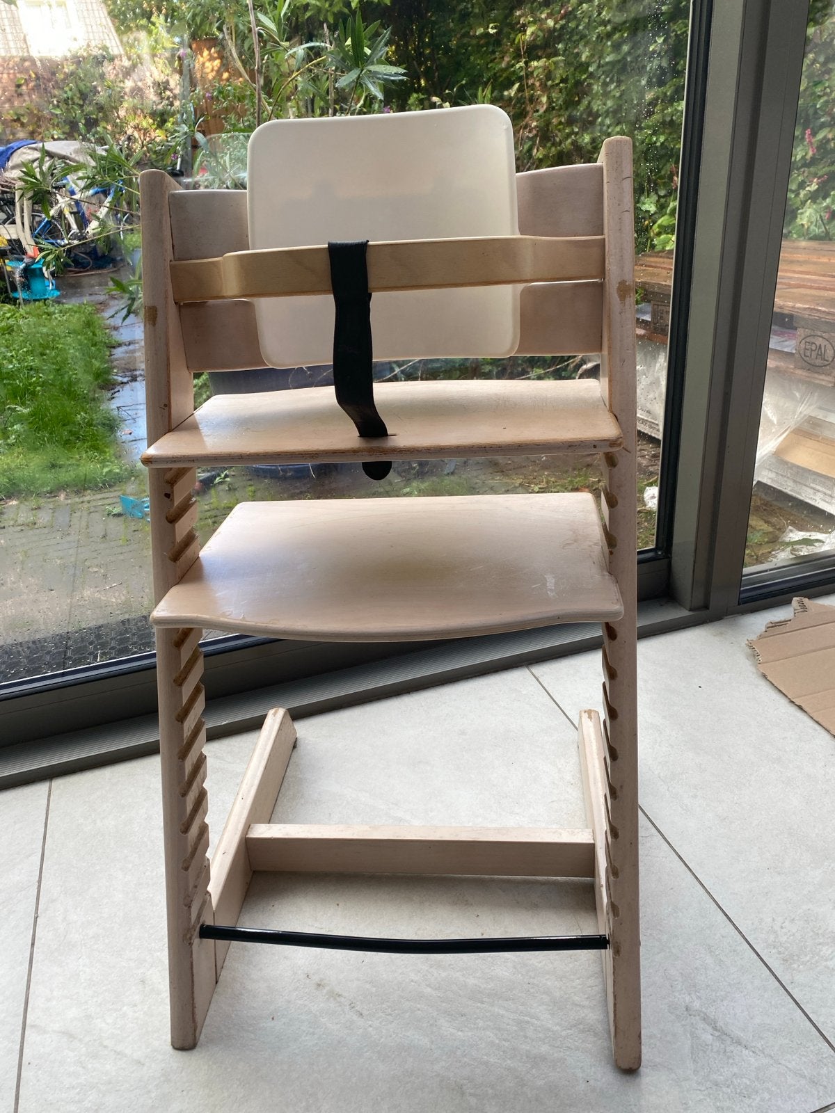 Stokke Tripp Trapp kinderstoel uit 2009 met kussen, Ophalen of Verzenden, Gebruikt, Meegroeistoel, Stoelverkleiner