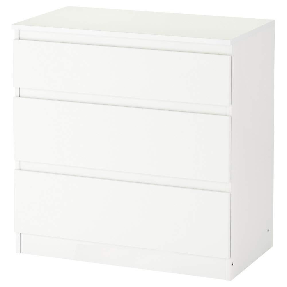 2x IKEA Kullen Chest of 3 Drawers White, Ophalen, 50 tot 100 cm, Zo goed als nieuw, Minder dan 100 cm