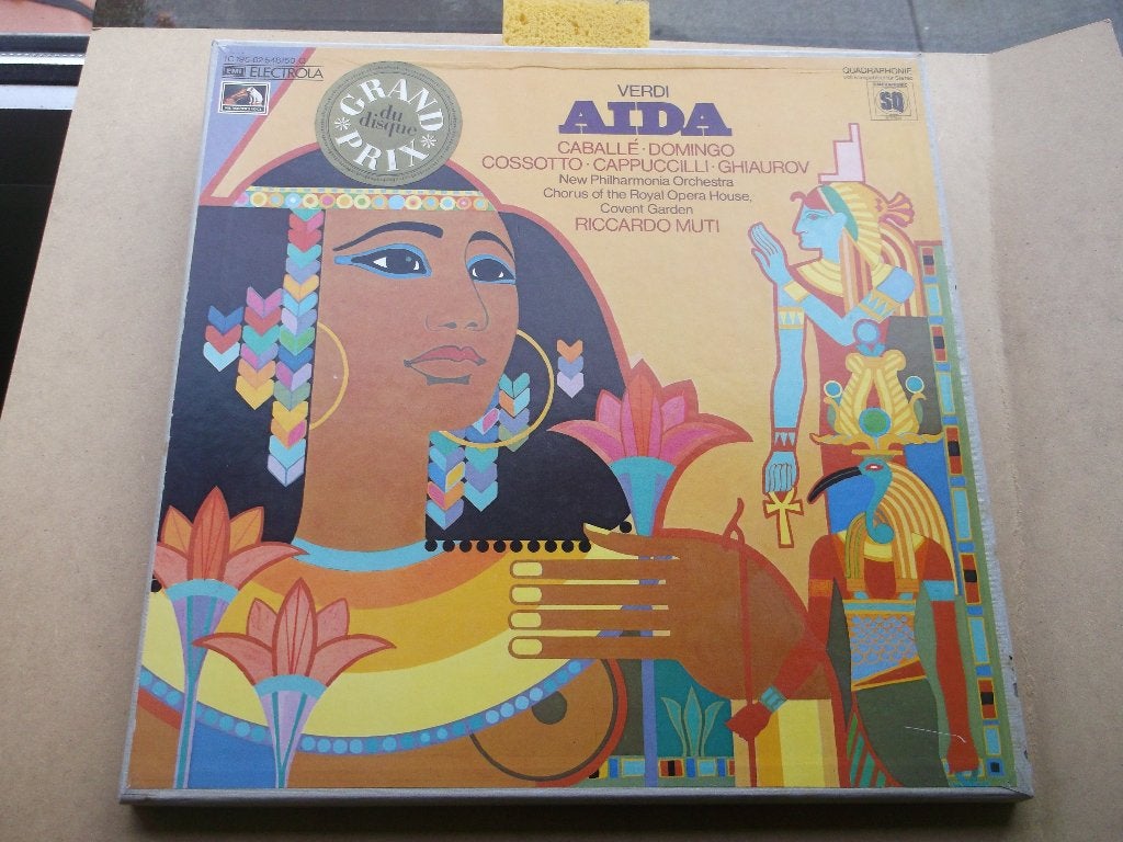 Verdi~Aida~ROH~Muti~Caballe~Domingo~Cossotto~3 LP, Gebruikt, Opera of Operette, Ophalen of Verzenden, 12 inch