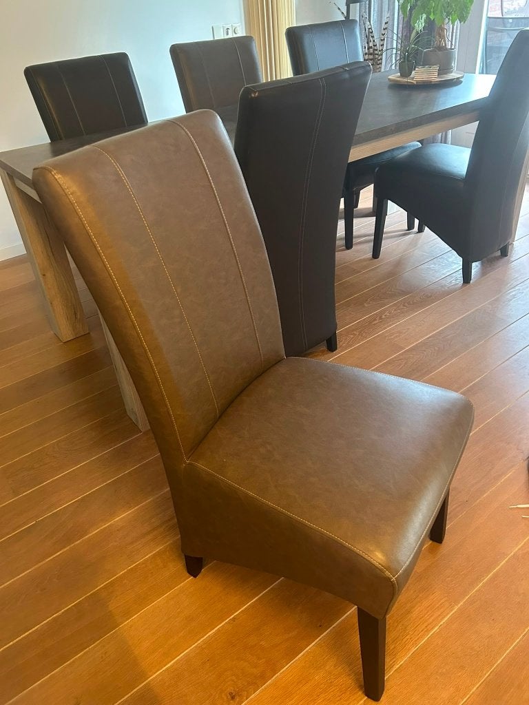 Tafel stoelen, Huis en Inrichting, Ophalen, Zo goed als nieuw, Zwart, Vijf, Zes of meer stoelen