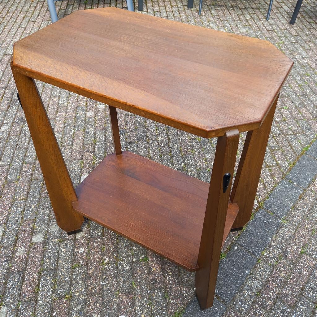 bijzettafel Amsterdamse school Art deco, Gebruikt, Amsterdamse school (1910-1930), 60 cm of meer, Rechthoekig