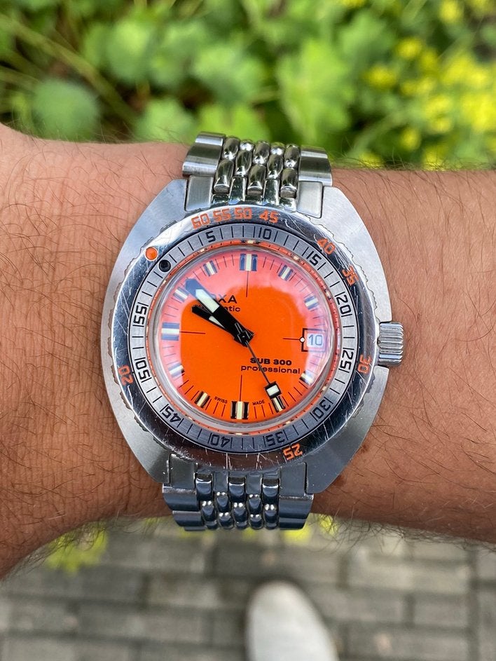 Doxa Sub 300 Professional Oranje COSC, Sieraden, Tassen en Uiterlijk, Horloges | Heren, Overige merken, Staal, Gebruikt, Staal