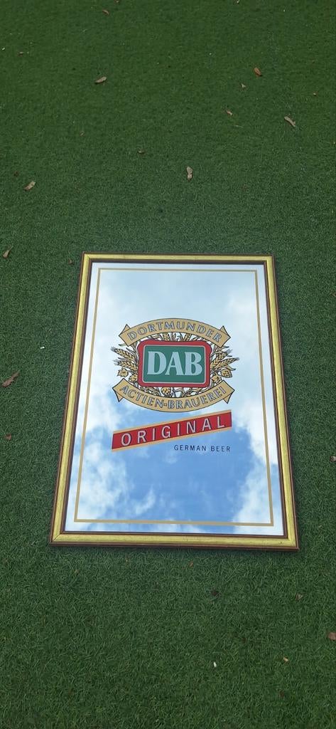 Dortmunder DAB bier reclame spiegel, Verzamelen, Ophalen of Verzenden, Zo goed als nieuw, Reclamebord, Plaat of Schild, Overige merken