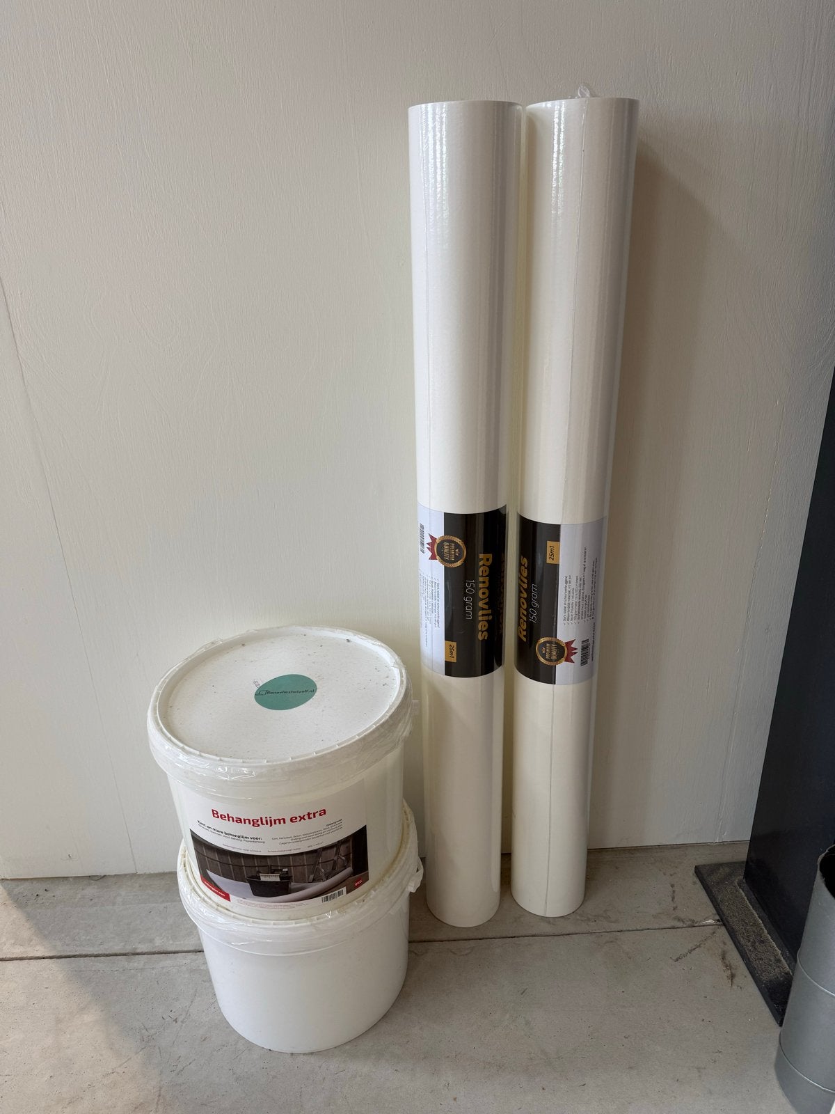 Renovlies Behang 150gr met Kant-en-klare Lijm (50m2), Ophalen, Nieuw, Wit