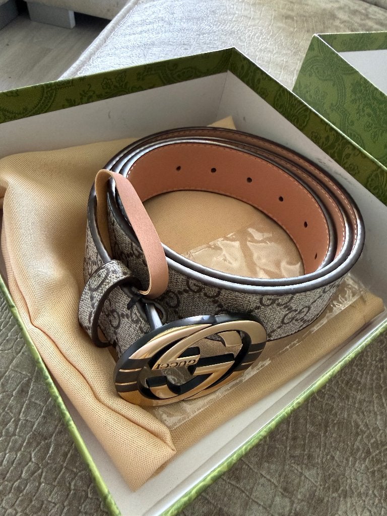 Gucci riem buckle nieuw nooit gedragen. Monogram, 95 tot 105 cm, Bruin, Nieuw, Ophalen of Verzenden