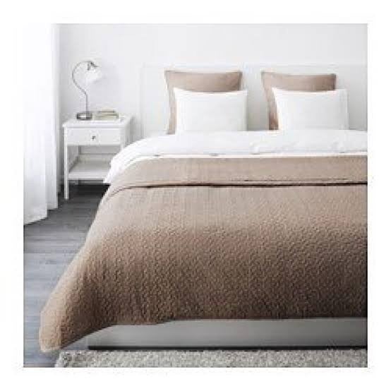 IKEA ALINA Sprei - Beige/Taupe, 260x280 cm, Beige, Tweepersoons, Ophalen of Verzenden, Zo goed als nieuw