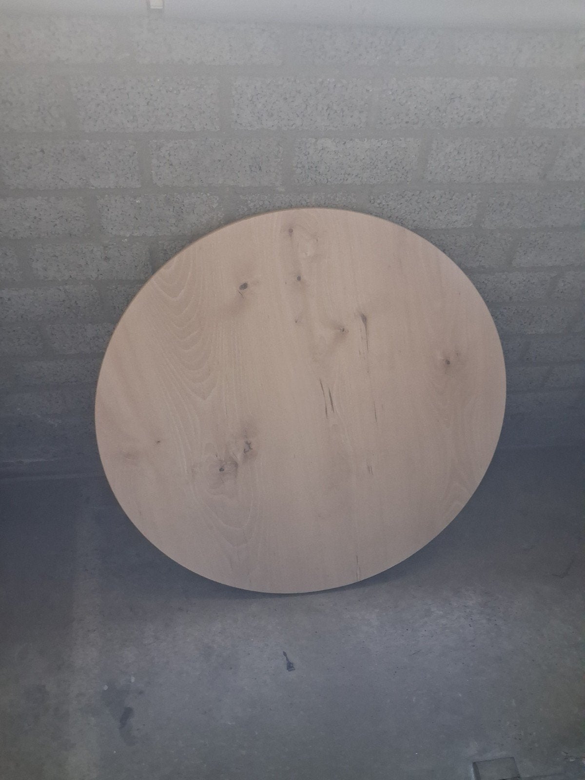 Ronde lage klaptafel Ø 80 cm - houtlook - salontafel, Overige houtsoorten, Gebruikt, 50 tot 100 cm, Rond