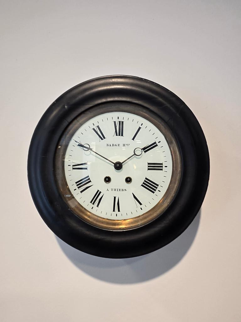 Authentieke Franse Oeil-de-Boeuf Wandklok – ca. 1865-1880, Antiek en Kunst, Antiek | Klokken, Ophalen of Verzenden