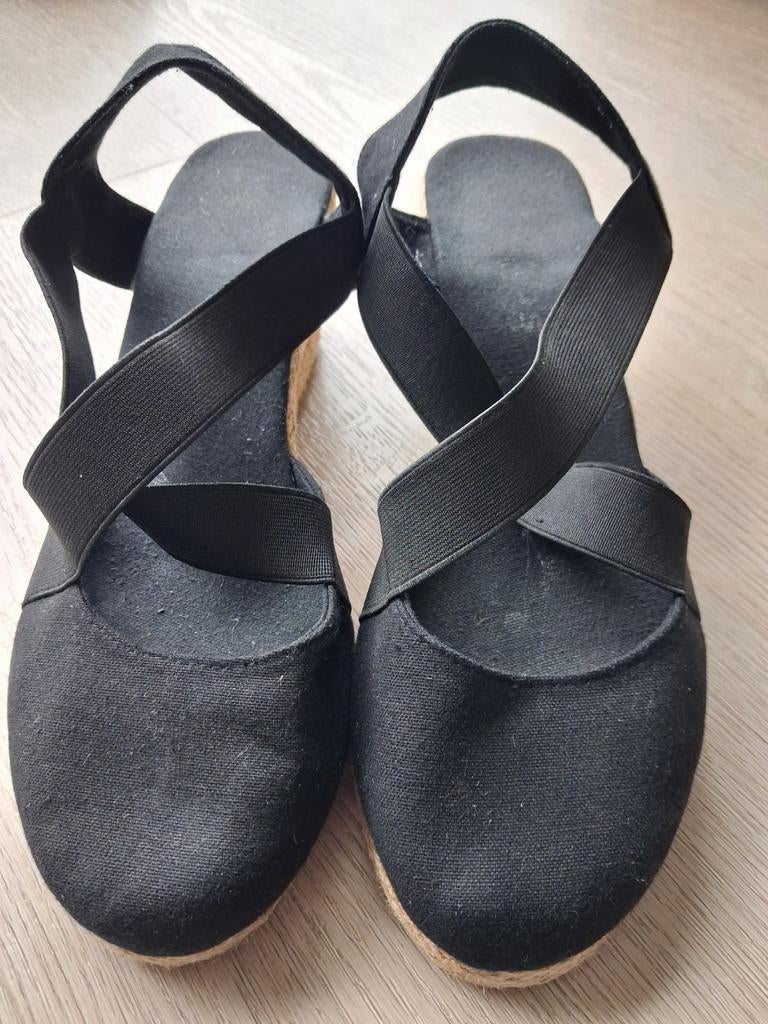 Espadrilles, Zwart, Ophalen of Verzenden, Zo goed als nieuw, Espadrilles of Moccasins