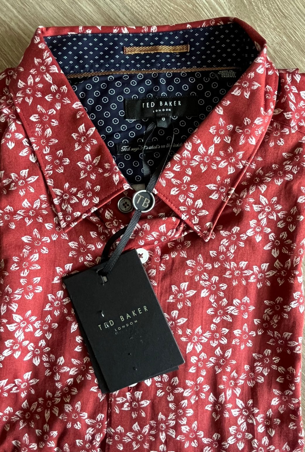 Ted Baker korte mouw overhemd,maat 6(XXL), nieuw,wvp €121,00, Ted Baker, Overige kleuren, Nieuw, Ophalen of Verzenden