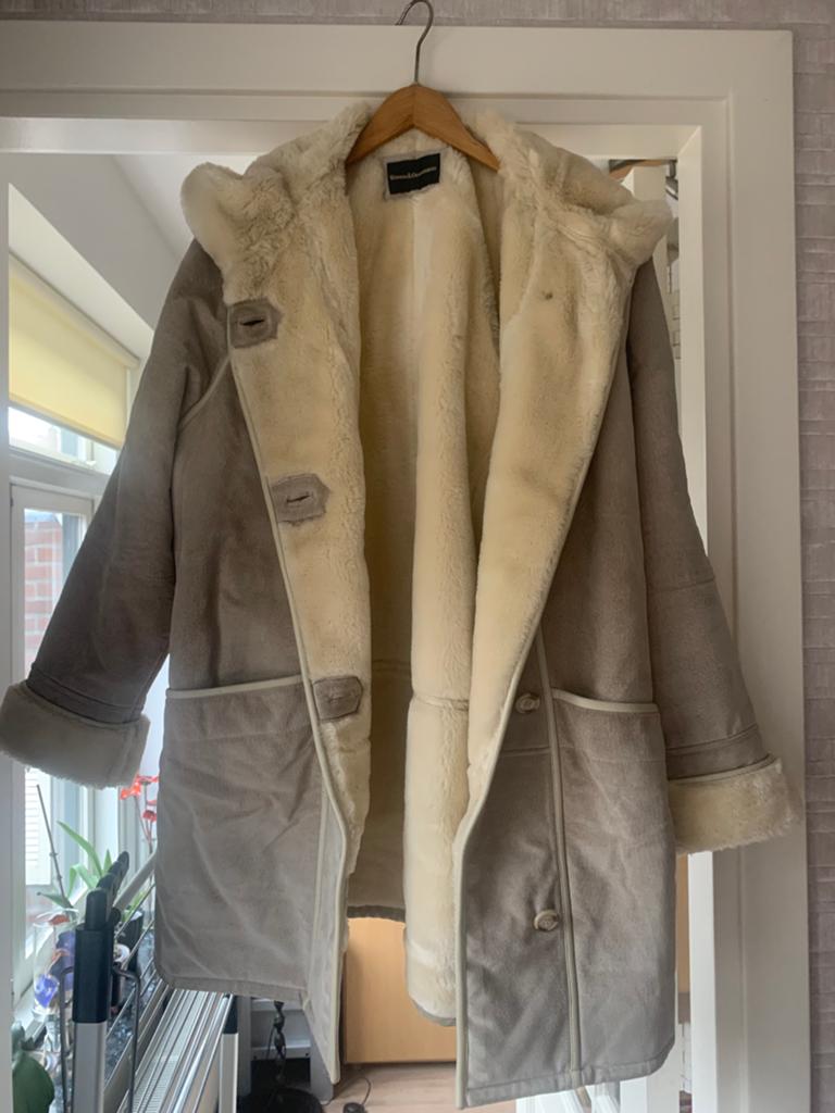 Suede dames jas., Ophalen of Verzenden, Zo goed als nieuw, Maat 36 (S), Bruin