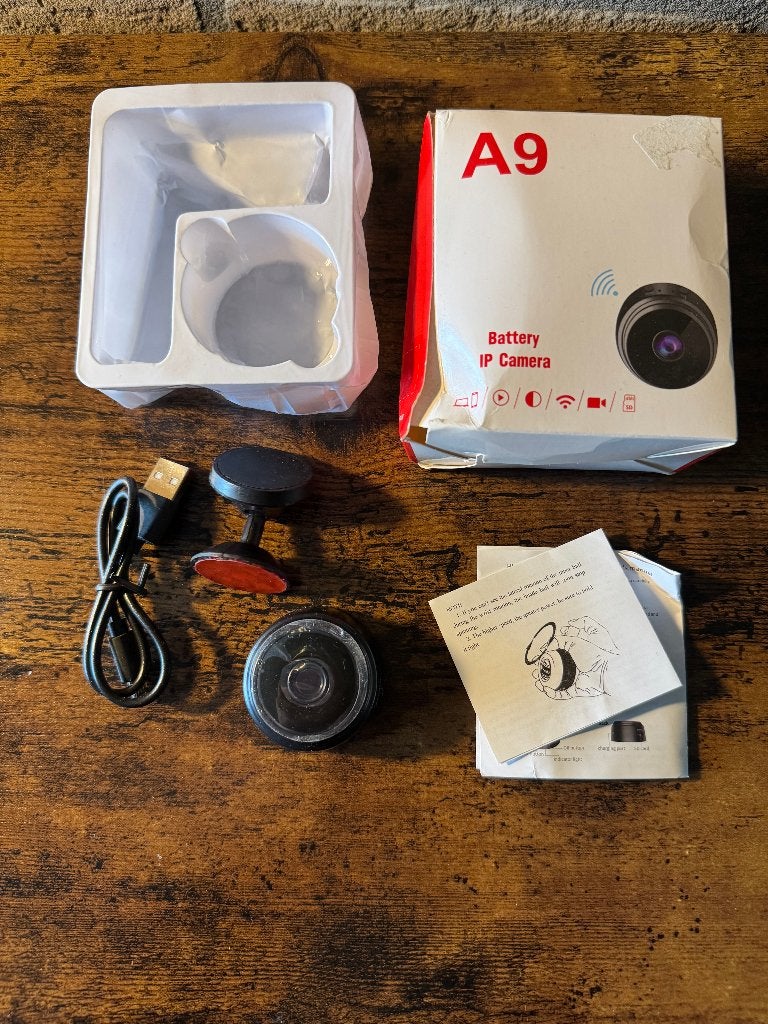 Nieuwe A9 IP mini beveiligings camera - Compleet in doos, Ophalen of Verzenden, Nieuw, Binnencamera