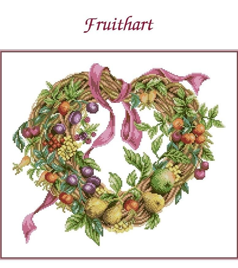 Borduurpatroon Fruithart, Verzenden, Nieuw, Patroon