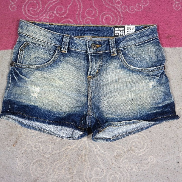 Stoere korte broek. Mt 34. Merk Denim Rules by TRF, Blauw, ., Ophalen of Verzenden, Zo goed als nieuw