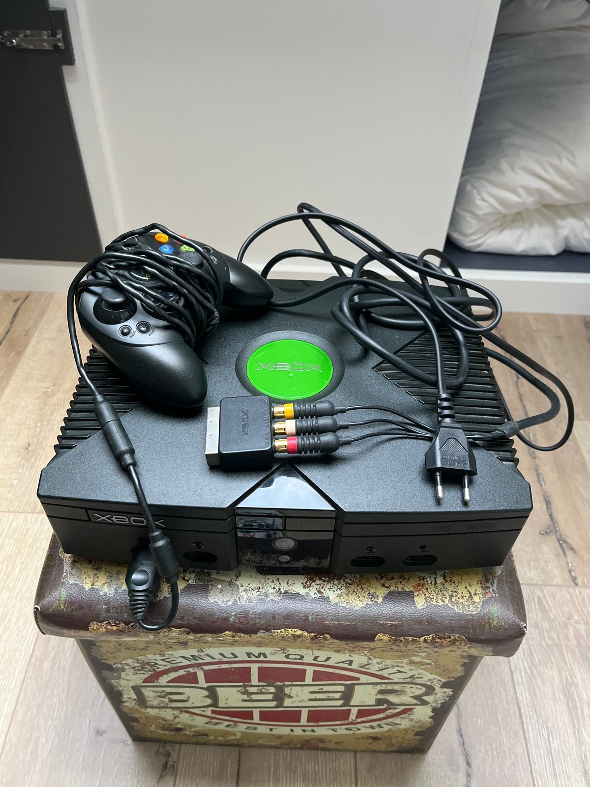 Xbox Original met 1 controller en 4 games, Ophalen, Gebruikt, Met 1 controller, Met games