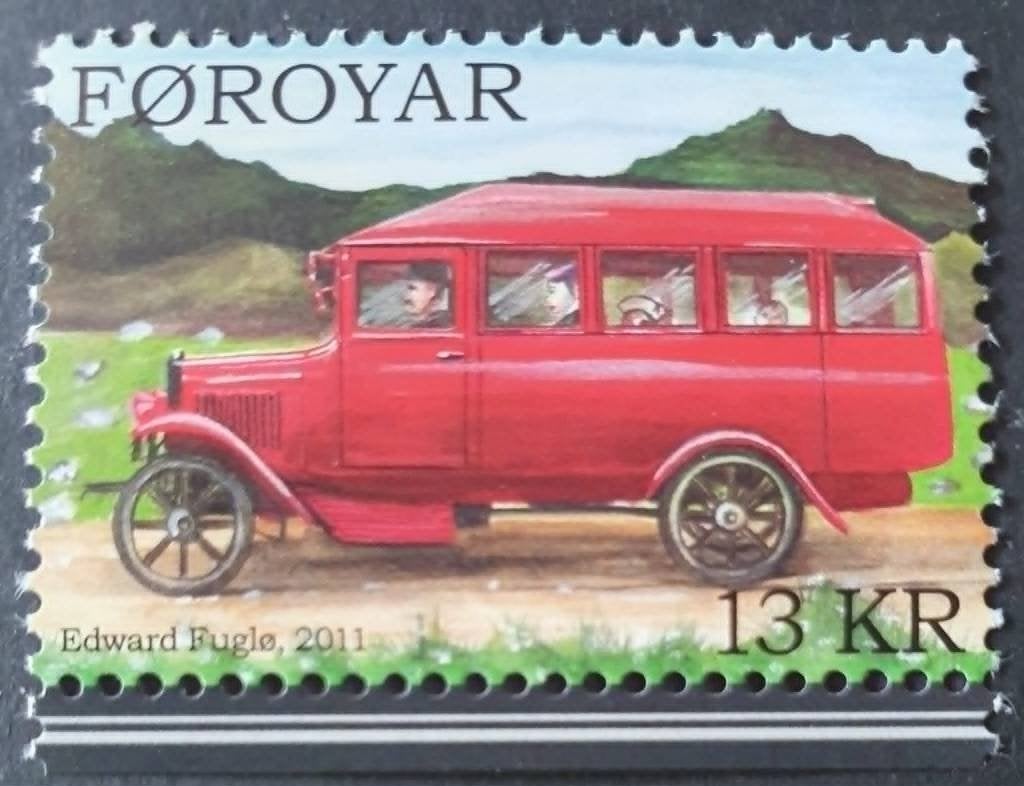 237-26 Faroer 2011 / Classic Cars DK 11.00 POSTFRIS, Postzegels en Munten, Postzegels | Europa | Scandinavië, Verzenden, Denemarken
