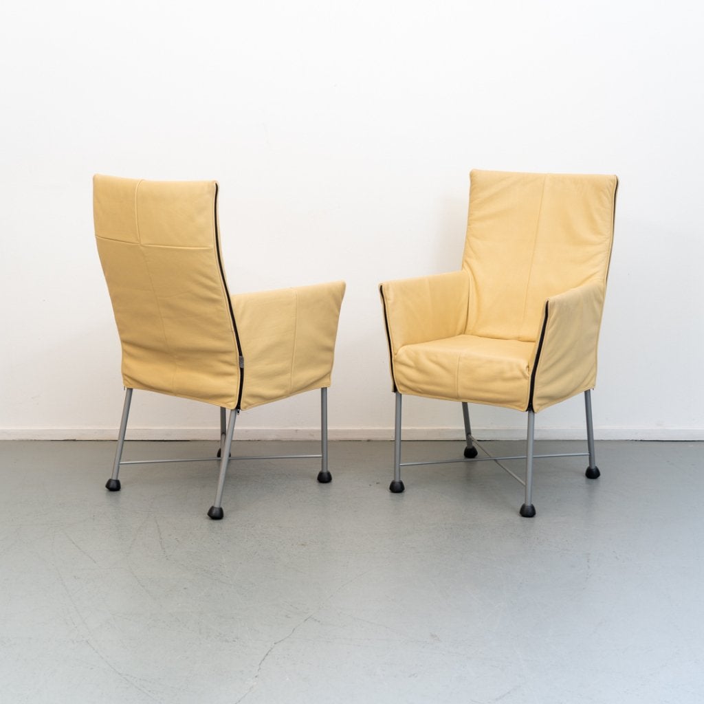 Montis Chaplin eetkamerstoelen Vanille Leder, Niet ingevuld, Zo goed als nieuw, Niet ingevuld, Niet ingevuld