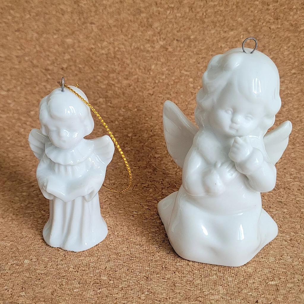 Porseleinen kerstengeltjes, Ophalen of Verzenden, Zo goed als nieuw