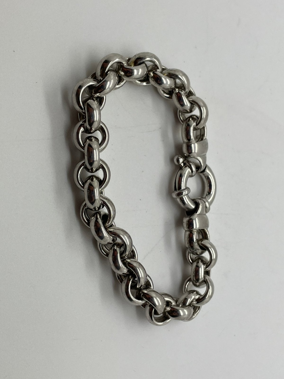 F115 Prachtige zilveren jasseron armband, Sieraden, Tassen en Uiterlijk, Ophalen of Verzenden, X, Zilver, Zilver