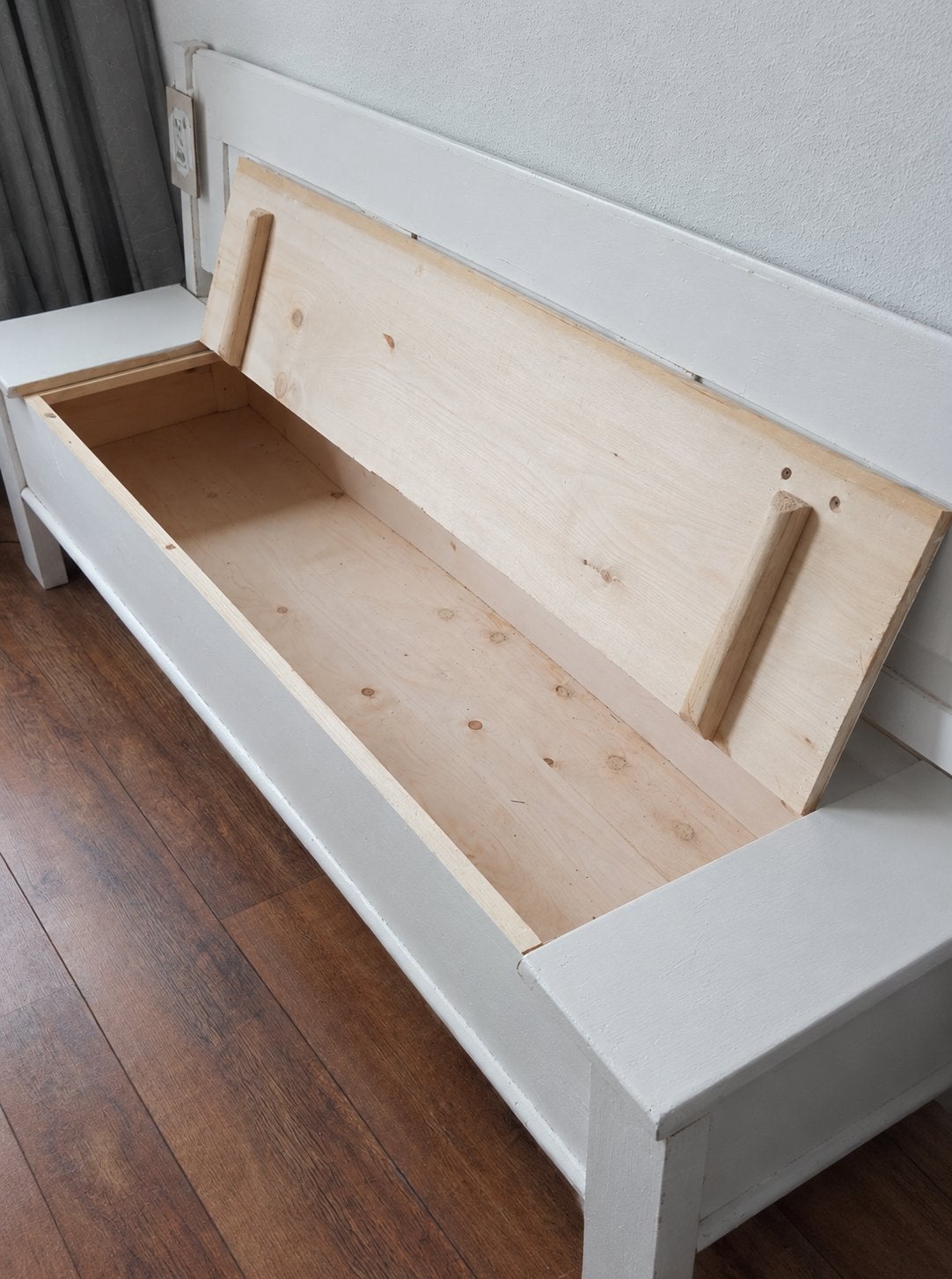 Houten klepbank, Gebruikt, 125 cm of meer, Ophalen of Verzenden, Rechthoekig