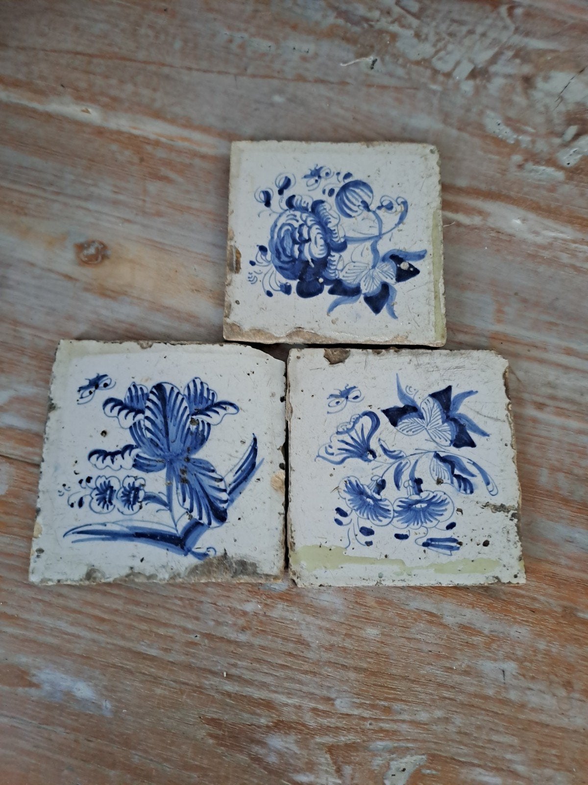 wandtegels antiek handbeschilderd delfts blauw, Ophalen of Verzenden