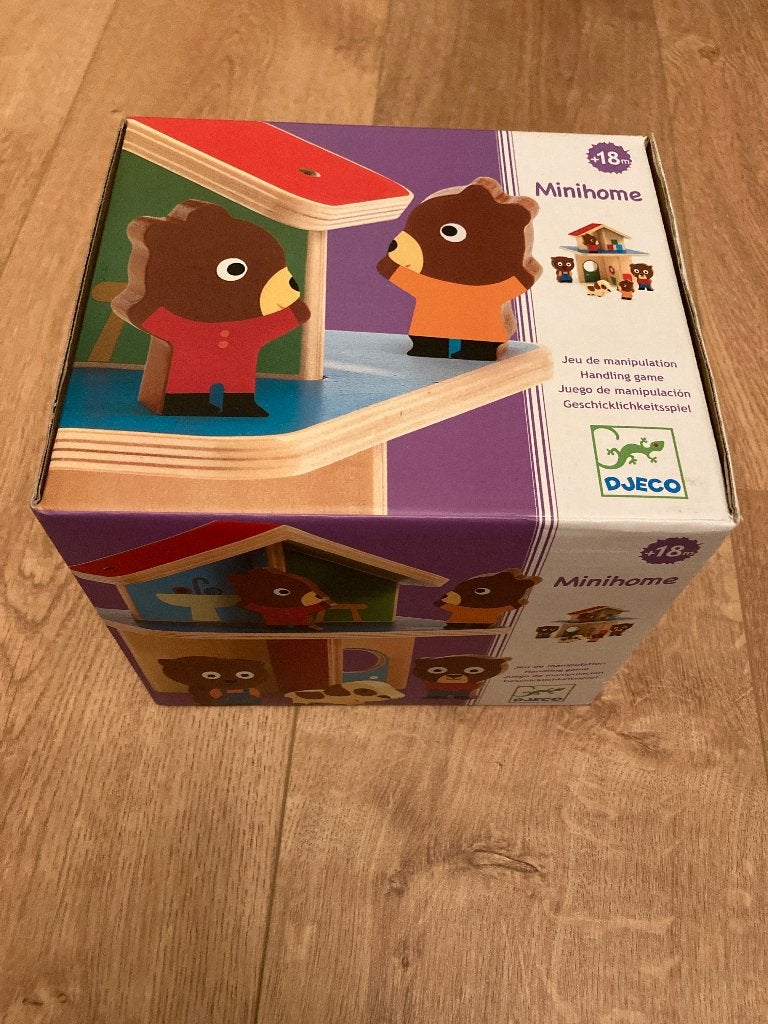 Djeco minihome houten speelhuisje met beren Nieuw, Ophalen of Verzenden, Nieuw, Overige typen