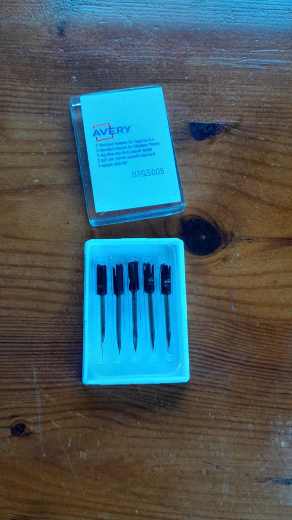 Avery NTGS005 Standard Tagging Gun Needles naalden, Ophalen of Verzenden, Zo goed als nieuw, Borduurgaren of Zijde