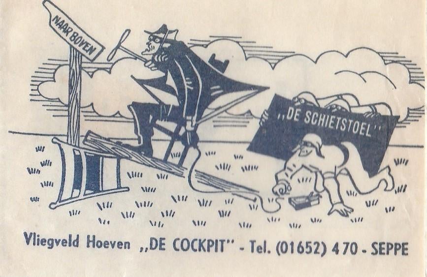 vliegveld Hoeven De Cockpit Seppe - de schietstoel, Ophalen of Verzenden