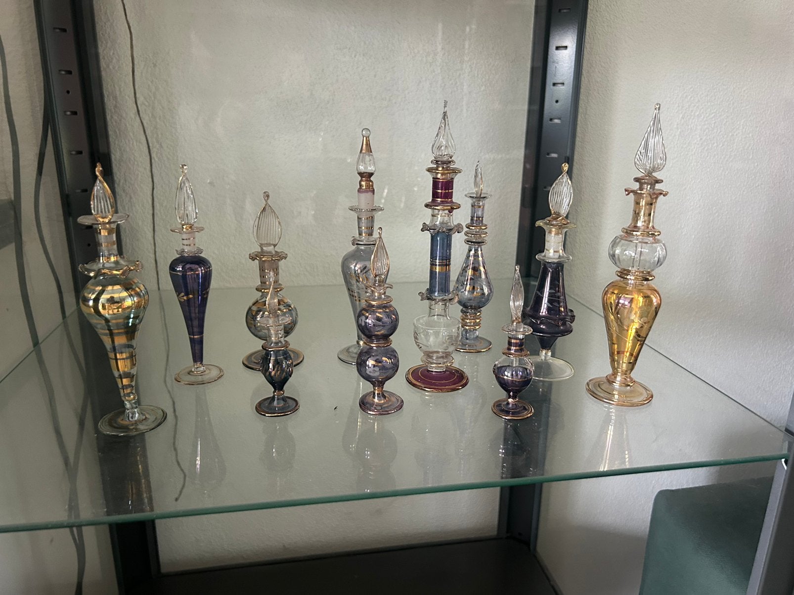 Prachtige Set Egyptische Parfumflesjes (met Goudaccenten), Ophalen of Verzenden