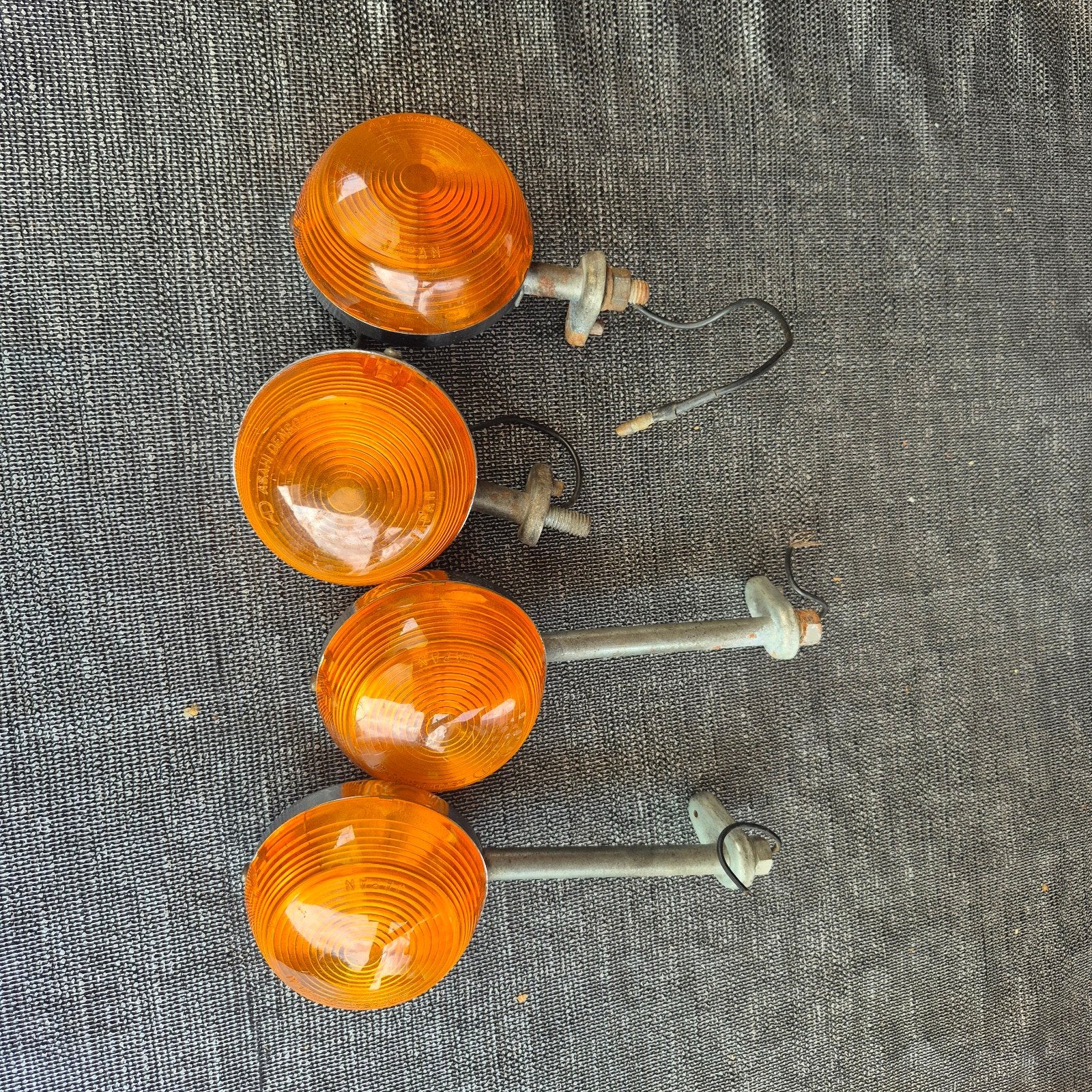 Set van 4 vintage motorfiets richtingaanwijzers, Ophalen of Verzenden