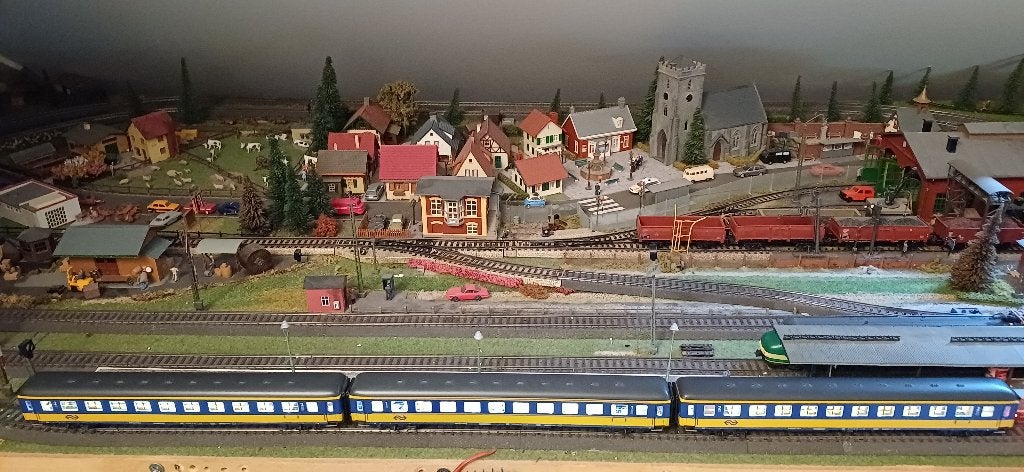 Märklin 42903 Driedelige set ICK rijtuigen van NS verlicht !, Wisselstroom, Treinset, Fleischmann, Analoog