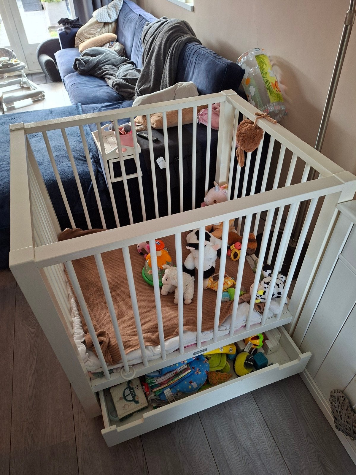 Kinderbox Bopita wit, Ophalen, Gebruikt, Rechthoekig, Boxkleed