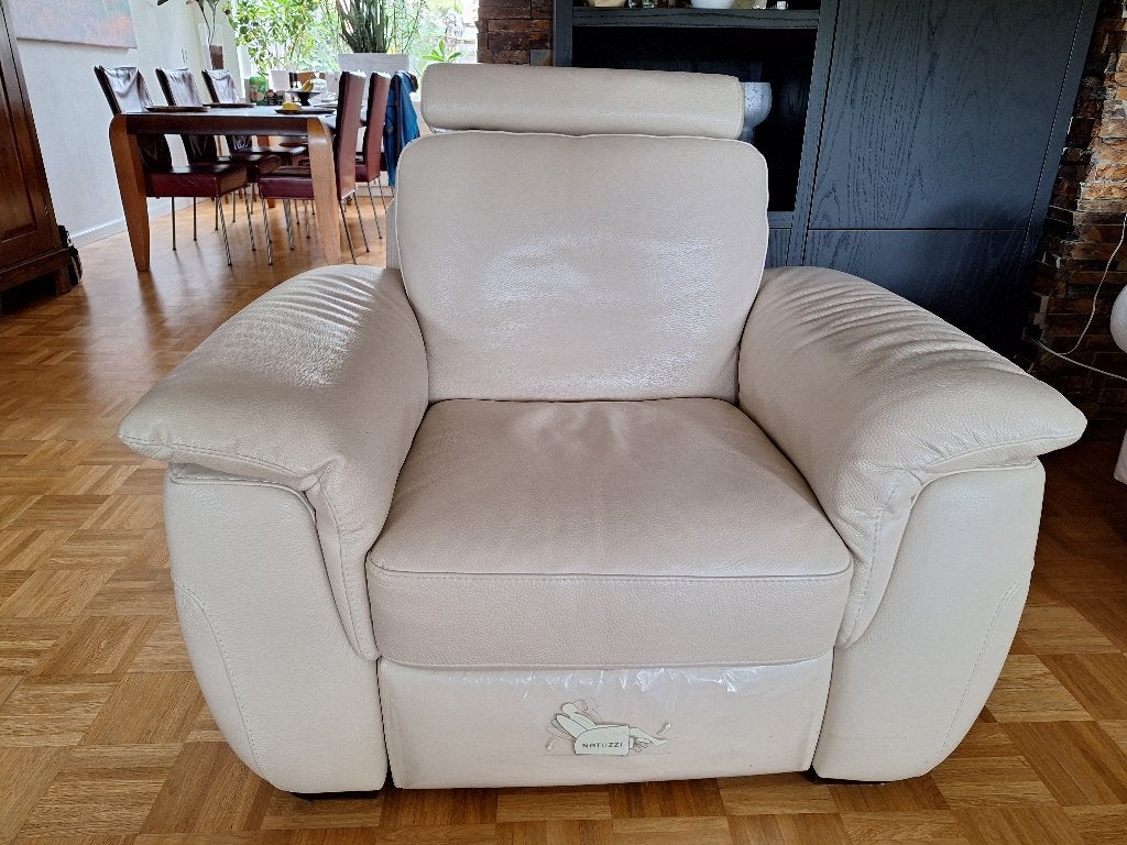 Relaxfauteuil Natuzzi, Huis en Inrichting, Ophalen, Gebruikt, 100 tot 125 cm, Leer