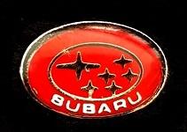 Subaru pin- rood ovaal, Verzenden, Nieuw, Transport, Speldje of Pin