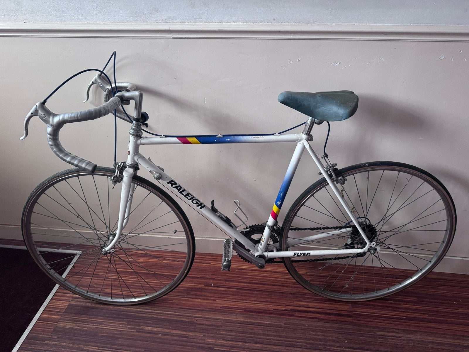 Raleigh Flyer Racefiets - Vintage Wit, 28 inch, Gebruikt, Velgrem, Dames