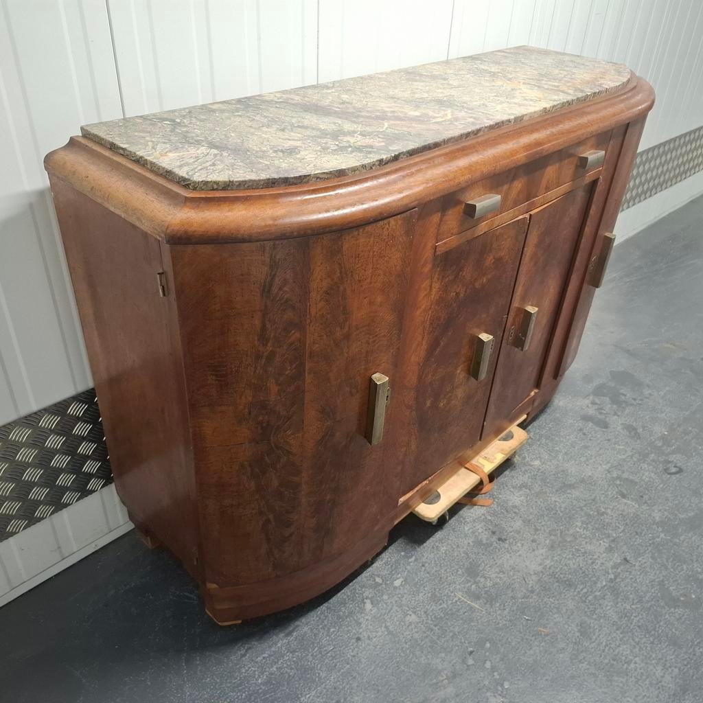 Vintage / Art Deco / Antieke | kast dressoir met marmer blad, Ophalen