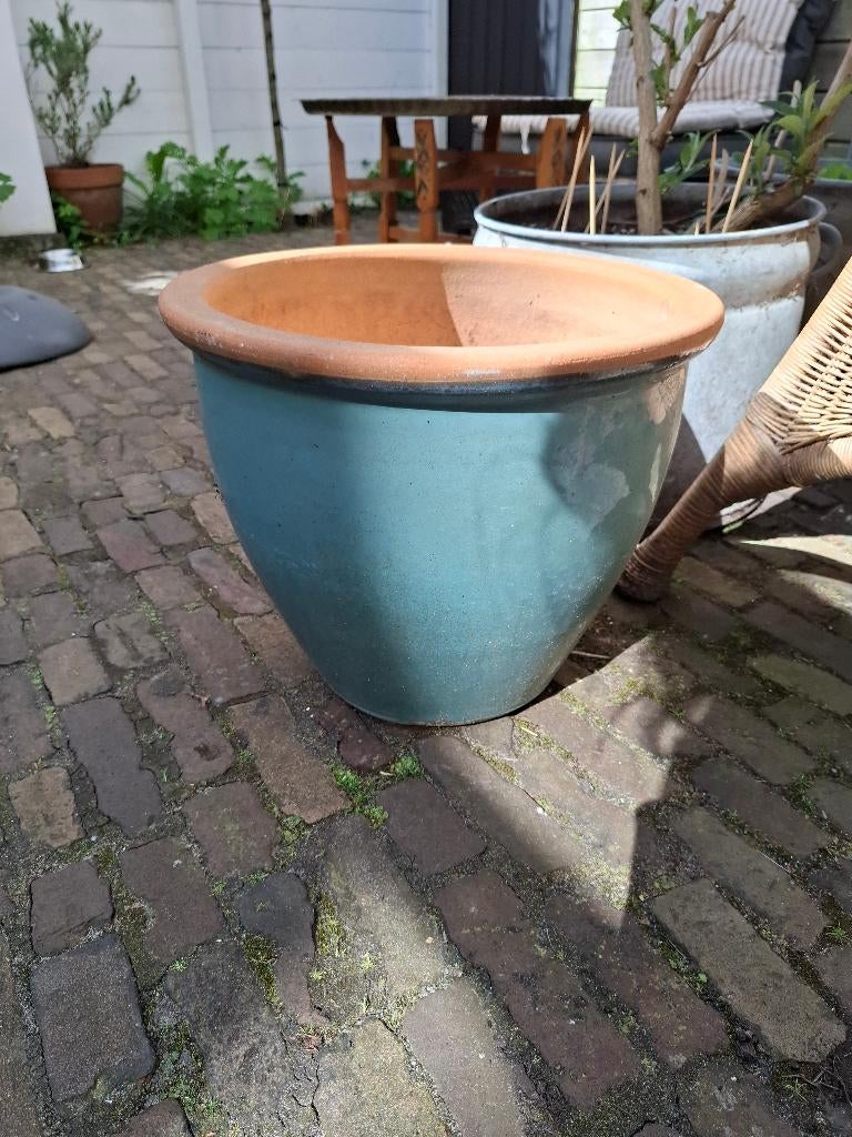 Bloempot pot groot, Tuin en Terras, Bloempotten, Gebruikt, Rond, Minder dan 40 cm, Ophalen