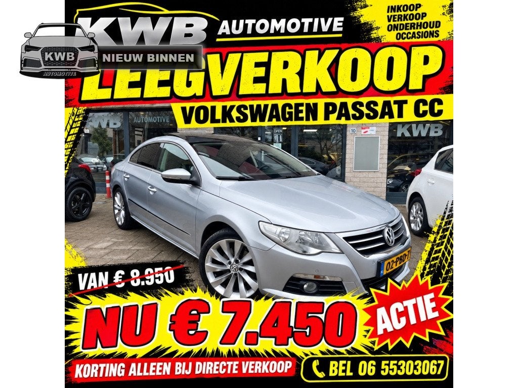 Volkswagen Passat CC 1.8 TSI | Nieuwe motor 0km | Panoramada, 4 cilinders, Handgeschakeld, 161 pk, Parkeersensor