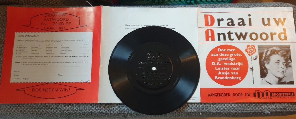 Flexidisc single uitgave door D.A. drogist 1965. Zie foto's, Ophalen of Verzenden, Zo goed als nieuw, Overige genres