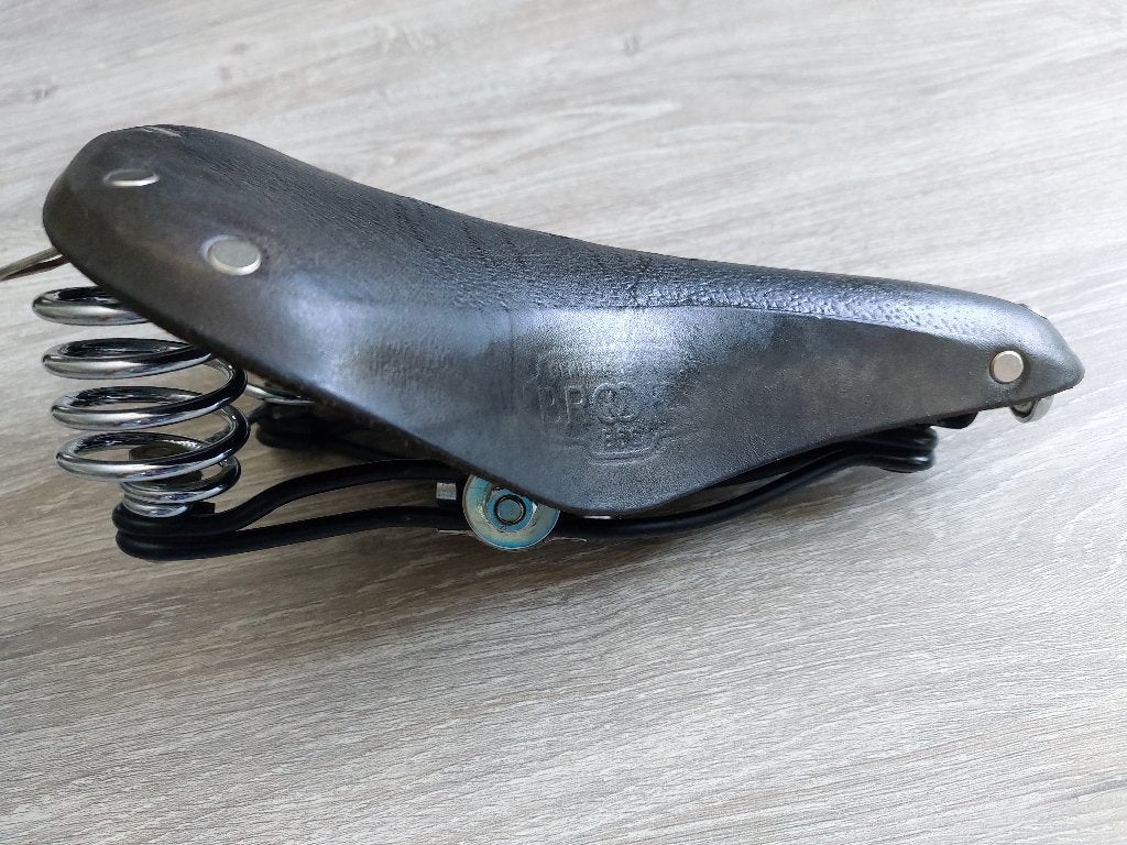 Zadel Brooks B66 zwart leren zadel prima staat, Fietsen en Brommers, Leer, Ophalen of Verzenden, Zo goed als nieuw, Brooks