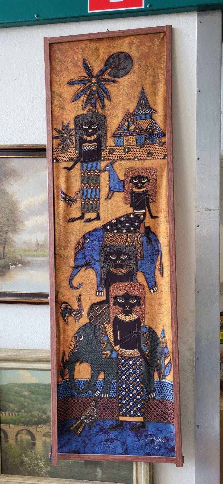 Moluks Kunst Doek - Uniek Handgemaakt Wandkleed, Antiek en Kunst, Ophalen of Verzenden