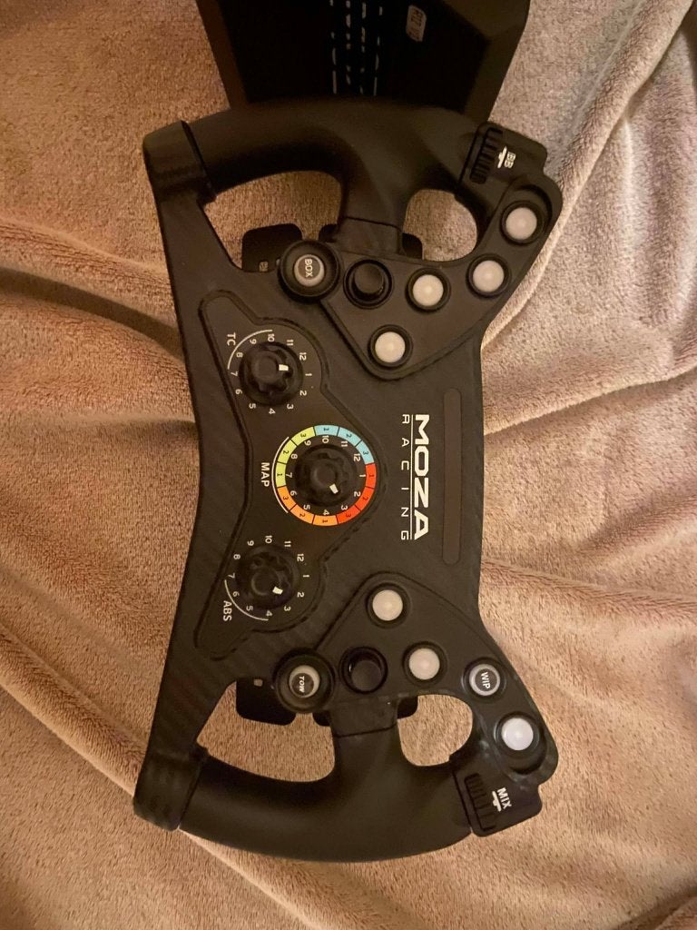 Moza r12 base + Moza KS GT Steering  Wheel, Computers en Software, Ophalen of Verzenden, Zo goed als nieuw, Moza
