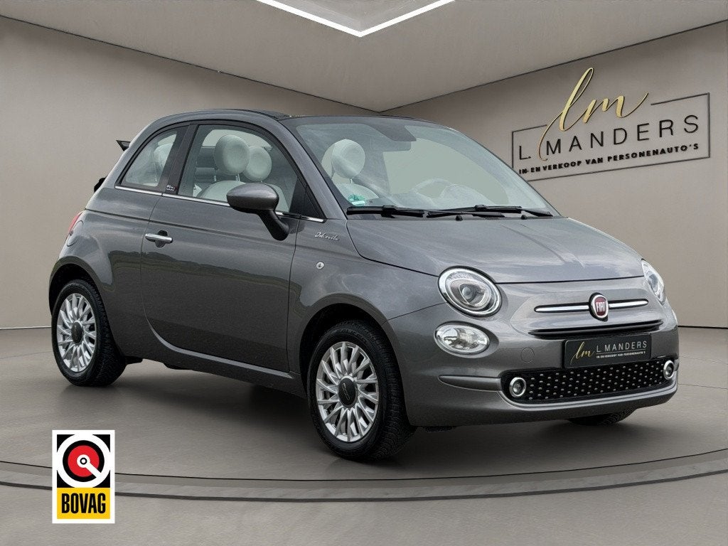 Fiat 500C 1.0 Hybrid Dolcevita 2022 GRIJS | Cabriolet | Lede, Keurmerk '100% Onderhouden', Gebruikt, Euro 6, Cabriolet